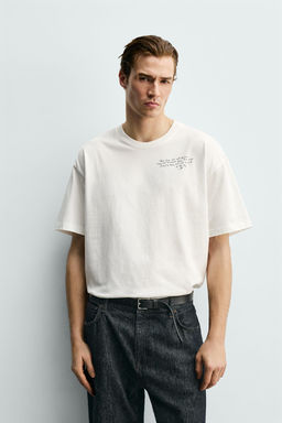 CAMISETA ESTAMPADO PAISAJE / Blanco