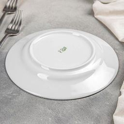 Тарелка Добрушский завод «Букет цветов», d=20 см, фарфор, белая