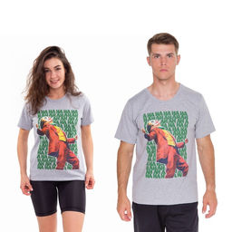 Цена за 2 шт. Футболка мужская, цвет светло-серый меланж, A HA HA, размер 50