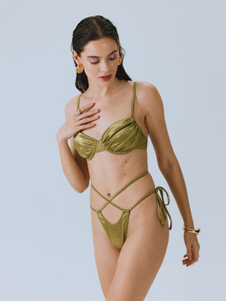Infinity / Бюстгальтер купальный жен. с мягкой чашкой Ofelia хаки - Infinity Lingerie фото 2