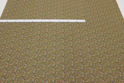 Теплый хлопок Земляничка на оливково-коричневом-2, СОРТ2, ш.1.47м, хлопок-100%, 150гр/м.кв - Купава фото 2