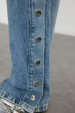 More Sustainable Mavi Aksesuar Detayl? Yuksek Bel Wide Leg Jeans TWOAW25JE00028 - Trendyolmilla фото 4