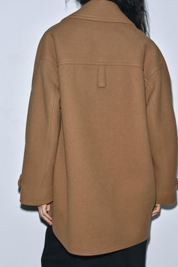 OVERSIZE WOOL BLEND COAT ZW COLLECTION LIMITED EDITION - Zara фото 2