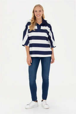 Женская темно-синяя футболка - U.s. polo assn фото 4