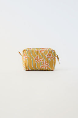 QUILTED BOHO PRINT TOILETRY BAG