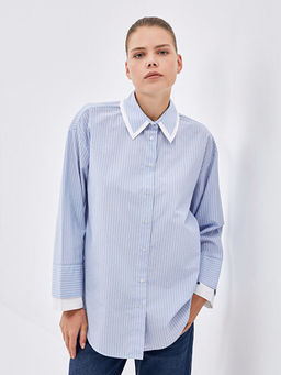 ?izgili Oversize Kad?n G?mlek Tunik