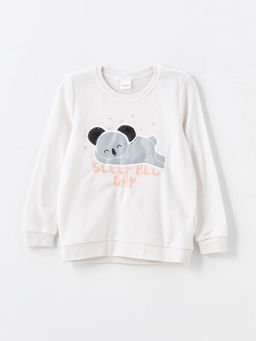 Bisiklet Yaka Polar K?z ?ocuk Pijama ?st