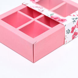 Цена за 5 шт. Коробка для 6 конфет «Тебе с любовью» 13.7×9.8×3.11. Кондитерская упаковка