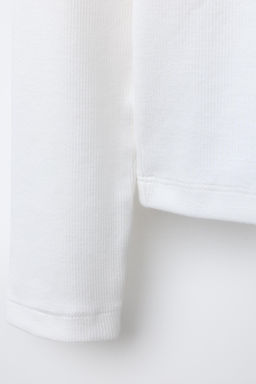 RIB T-SHIRT WITH RUFFLE TRIMS - Zara фото 4