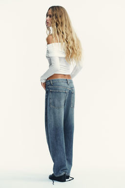 TRF BAGGY BALLOON MID-WAIST JEANS - Zara фото 5