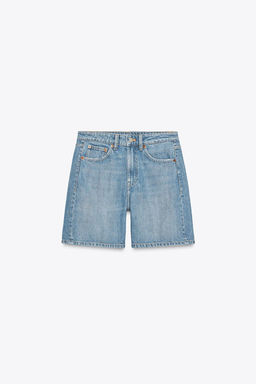 TRF MID-RISE DENIM BERMUDA SHORTS - Zara фото 17