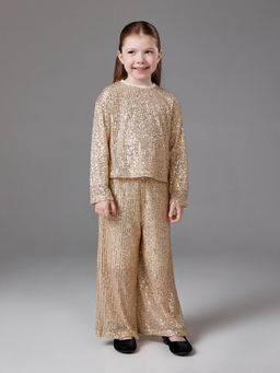 ACOOLA / Джемпер детский для девочек Neser_ls светло-золотой  фото 2