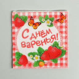 Цена за 2 шт. Салфетки бумажные однослойные «С днём варенья!», 25×25, 20 шт.