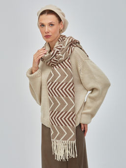 В составе шерсть и кашемир! теплый двусторонний палантин - Tantino фото 13