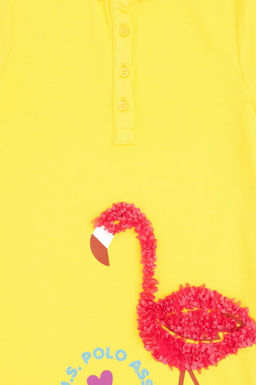 Желтое вязаное платье для девочки Неожиданная скидка в корзине - U.s. polo assn фото 3