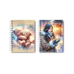 Светоч Записная книжка с твердым переплетом, глянцевая ламинация, на гребне на гребне ЗК221 A6 80 л. 4 шт. клетка Мои мечты 01585