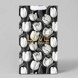 Пакет под две бутылки Tulip, тиснение, 35 х 20 х 9 см - Дарите счастье фото 2