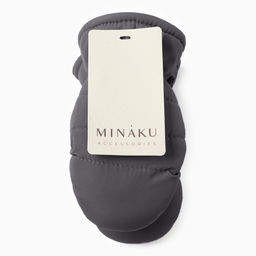 Варежки зимние детские MINAKU, серые, 15 см