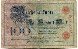 Банкнота 100 марок 1903 года Германия