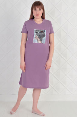 Арт. 4128 Туника женская 50-58 (5 шт) Цвет:сиреневый