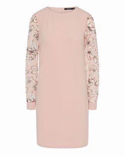 Полуприталенное платье с цветочным принтом - Incity фото 8