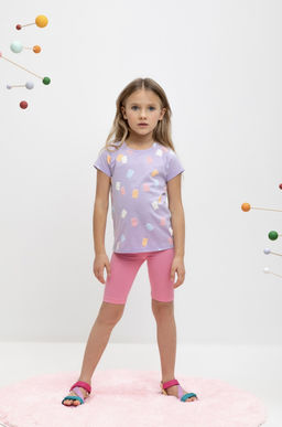 КР 4036/розовая орхидея к457, бриджи