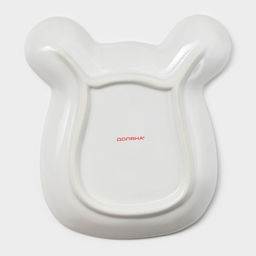 Тарелки Доляна «Мишка Отто», 17×16×2.6 см, набор 2 шт., доломит, белые  фото 6