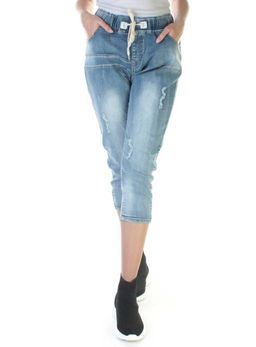 1113 LT. BLUE Джинсы женские 7/8 (95% хлопок, 5% спандекс)