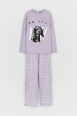 К 1623/лепесток орхидеи,двойная клетка пижама дет