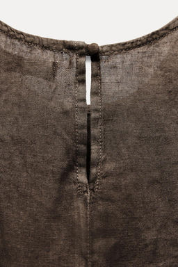 ZW COLLECTION 100% LINEN TOP WITH TIES - Zara фото 15