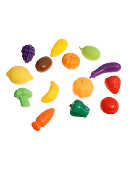 Продуктовая тележка «Магазинчик», с овощами и фруктами, 15 предметов