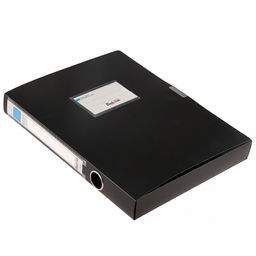 Папка-органайзер (короб) "Архивная" А4 23,4х31х3,5см, пластик, на липучке, цвет черный (Китай)