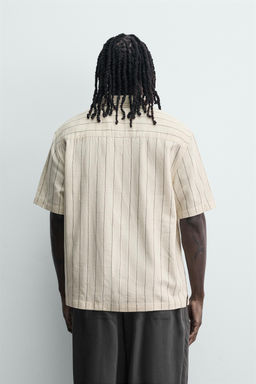 CAMISA FLUIDA RAYAS / Crudo - Zara фото 4