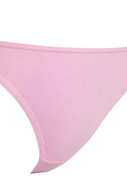 Trendyolmilla Ekru-Pembe-Yesil 3lu Paket Pamuklu Tanga Orme Kulot THMSS23KU00045  фото 8