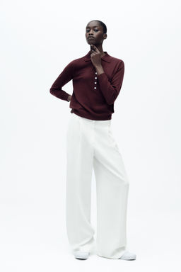 PLAIN KNIT POLO SHIRT