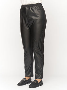 Брюки с эко-кожей ZBB32234BLK01
