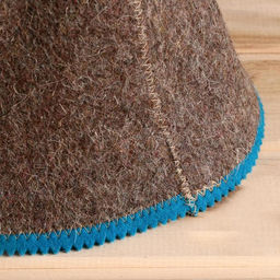 Шапка для бани классика тёмная - Добропаровъ фото 6