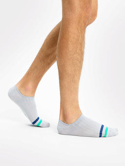 Цена за 5 пар! Носки мужские короткие серые с полосками