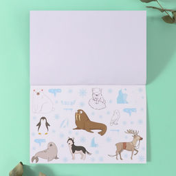 Наклейки в книжке «Животные», 5 фонов, 20.7×14.2 см