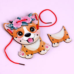 Детская шнуровка Корги 17 15 0,3 см - Лесная мастерская фото 4