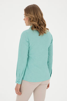 U. S. Polo Assn / Женская мятная базовая рубашка с длинным рукавом - U.s. polo assn фото 12