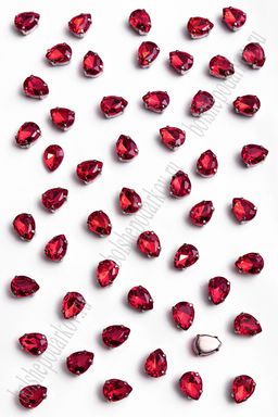 Стразы пришивные 8*6 мм "Капелька" (50 шт) SF-7055, бордовый №17