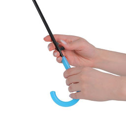 Зонт - трость полуавтоматический «Однотон», 8 спиц, R=46/55 см, d=92 см, голубой