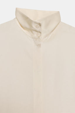 CAMISA FLUIDA SATINADA ZW COLLECTION / Crudo - Zara фото 8