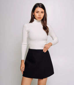 Юбка-шорты #КТ8662, чёрный