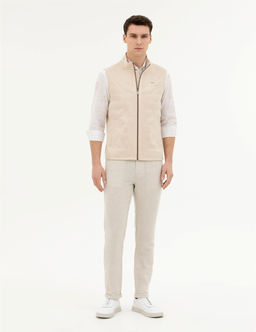 Bej Deri Yelek - Pierre cardin фото 4