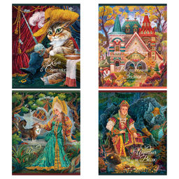 Тетрадь 48л. BG "Эксклюзив. Герои сказок" клетка (Т5ск48_лм_тф 12719) микро sandy-touch лак, форзац с дизайном