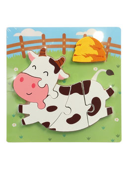 Развивающий деревянный Пазл «Коровка»