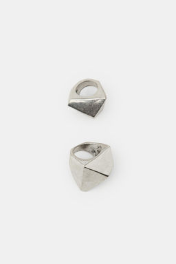 PACK OF 2 GEOMETRIC SHAPE RINGS