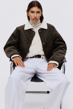 Chaqueta oversize de pana con dise?o guateado - H&m фото 3